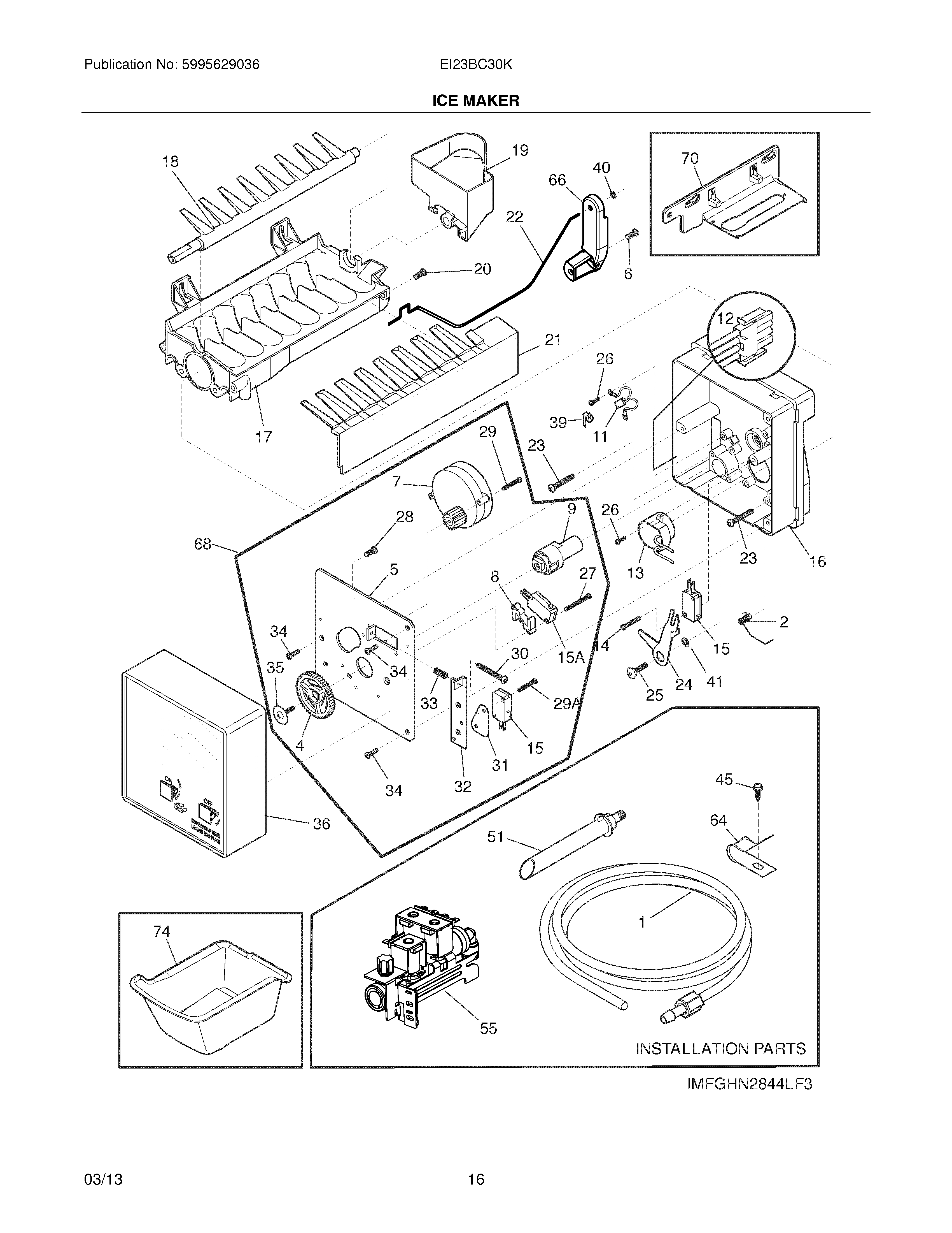 Ice Maker Mold and Heater 5304469413