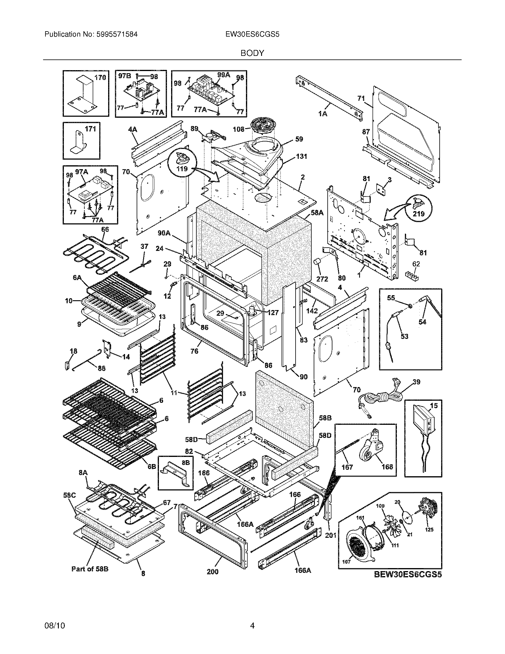 Parts and plans for Electrolux Range model: EW30ES6CGS5 at Midbec