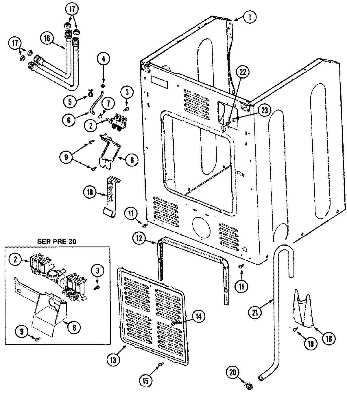 Parts and plans for Maytag Washer model: MAH3000AAW at Midbec