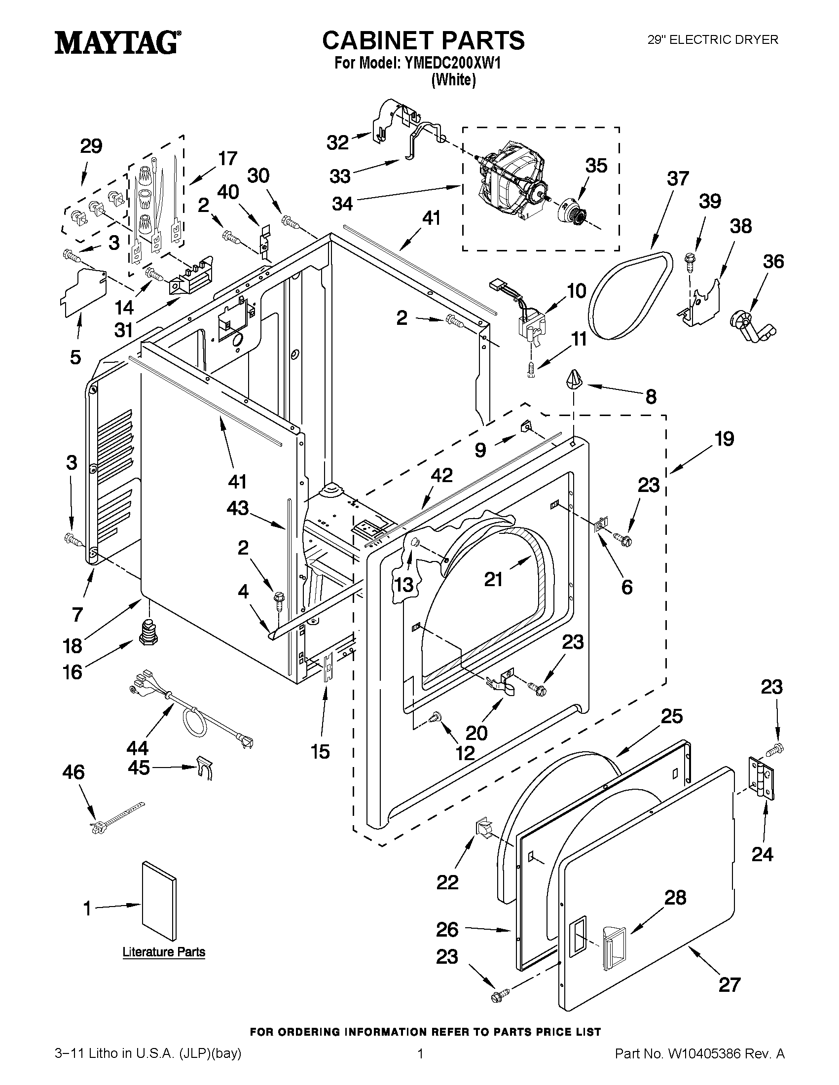 Maytag MVWB850YW1 Parts List Coast Appliance Parts, 45 OFF