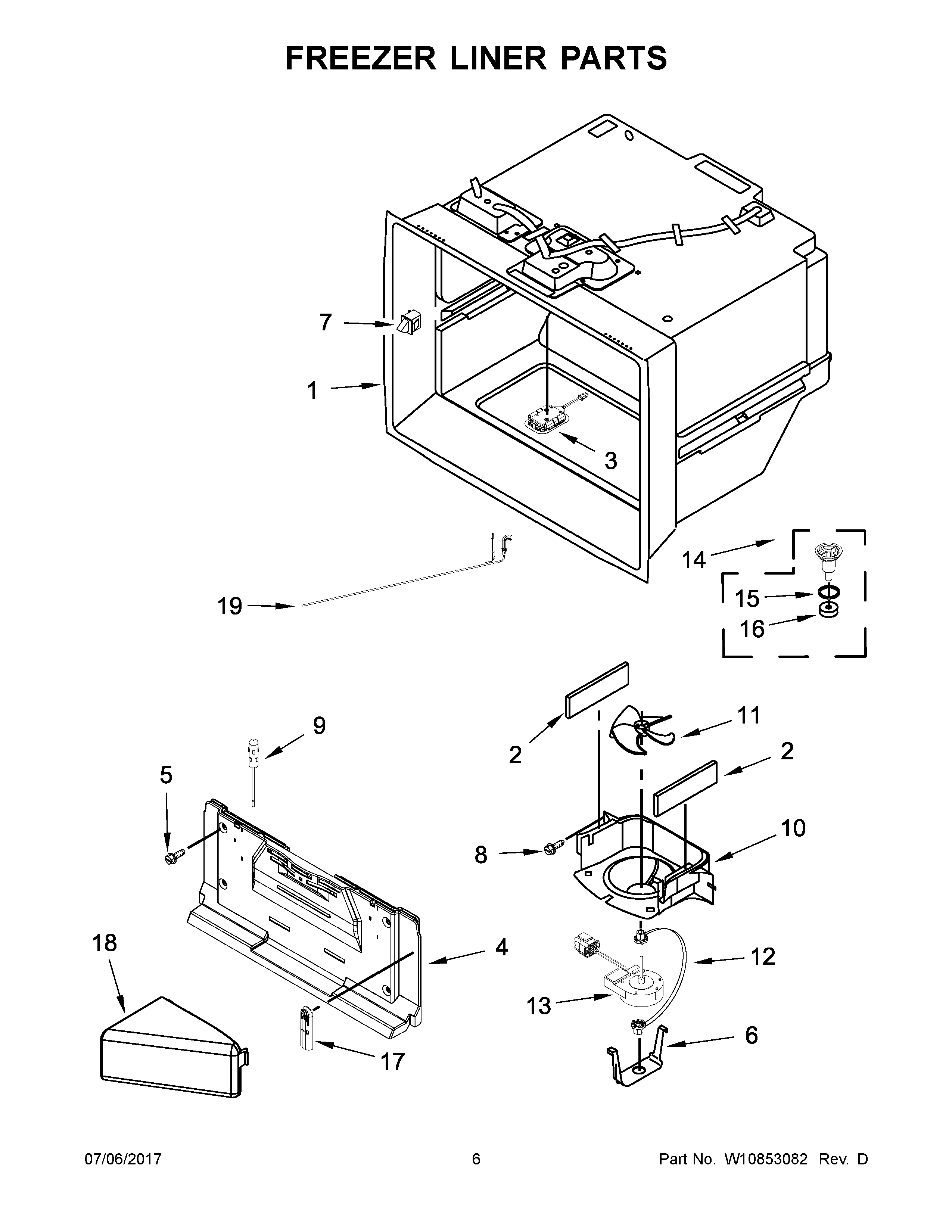 Parts And Plans For Whirlpool Refrigerator, French Door, Bottom Mount 