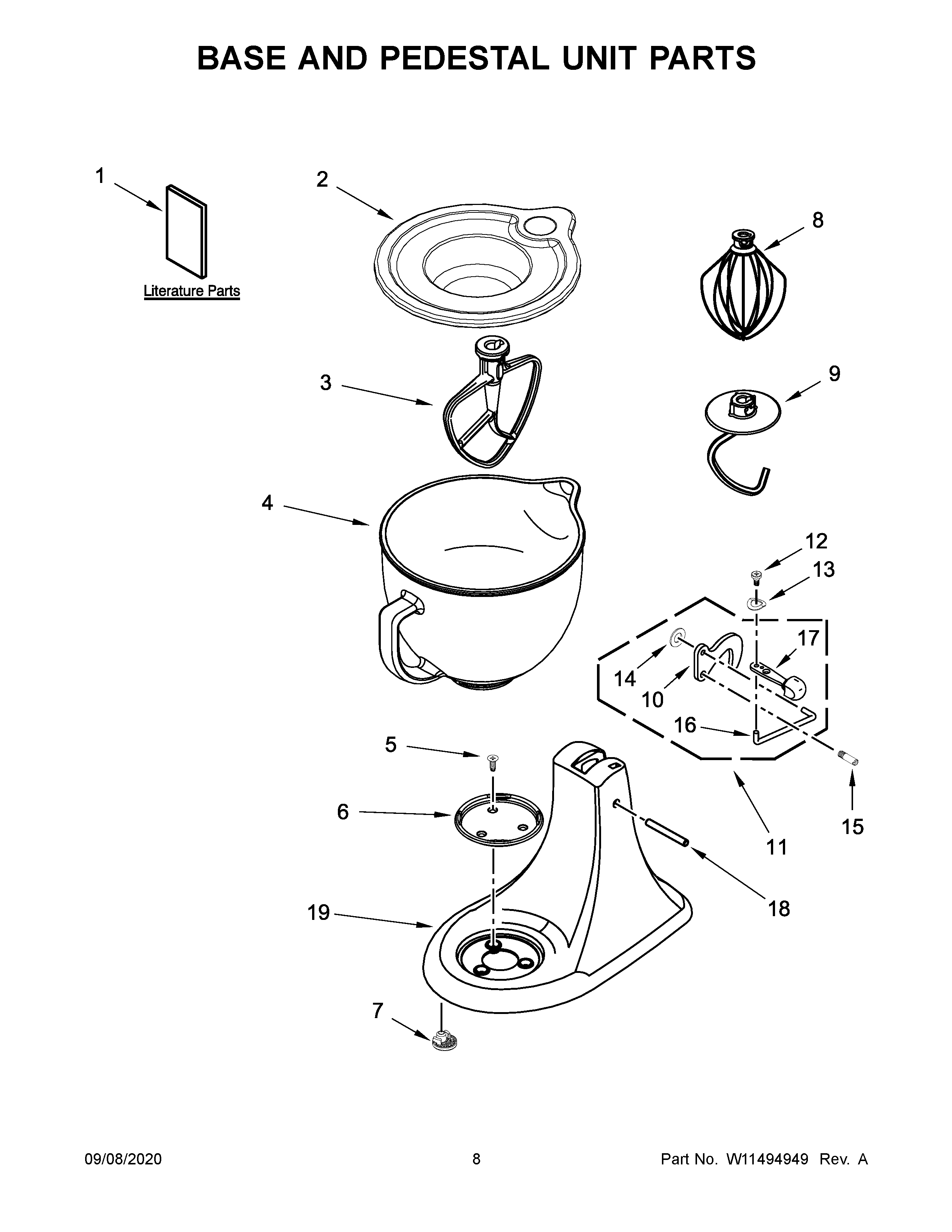 Parts and plans for Whirlpool Small Appliance, Stand Mixer, Tilt Head ...