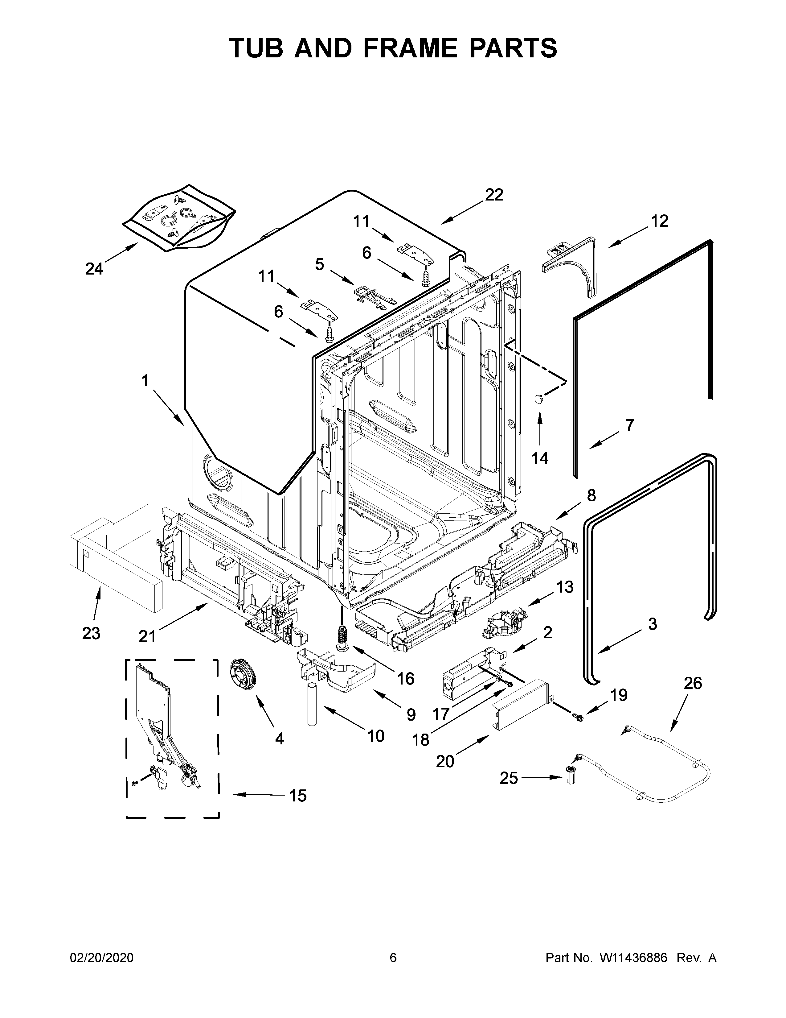 Parts and plans for Whirlpool Dishwasher, Undercounter model ...